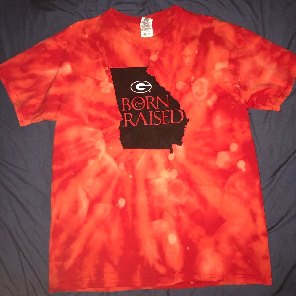 Georgia Bulldogs Bleach Dyed T Shirt